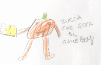 Zucca che gioca al GameBoy